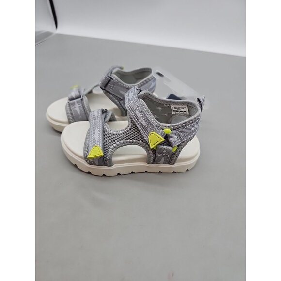 Carter's Toddler Shark Gray Sandals Size 7M Hook & Loop New - Picture 3 of 5